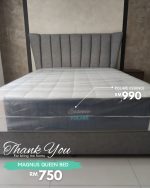 MAGNUS Queen Wing Back Divan Bed-Grey - Image 14