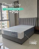 MAGNUS Queen Wing Back Divan Bed-Grey - Image 15