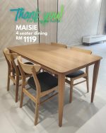 MAISIE 4 Seater Dining Set-Natural - Image 7