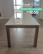 WILLOW 200cm Sintered Stone Dining Table-Walnut - Image 9
