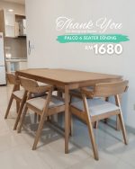 PALCO 6 Seater With Bench Dining Set-Beech - Image 6