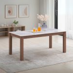 WILLOW 200cm Sintered Stone Dining Table-Walnut