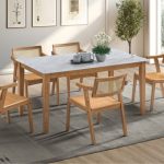 WILLOW 200cm Sintered Stone Dining Table-Walnut - Image 3