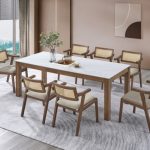 WILLOW 200cm Sintered Stone Dining Table-Walnut - Image 2