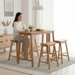ZOYA 4 Seater Bar Set-Beech