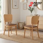 [Set of 2] BEVER Dining Chair-Natural