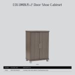COLUMBUS 2 Door Shoe Cabinet-Beechwood - Image 7