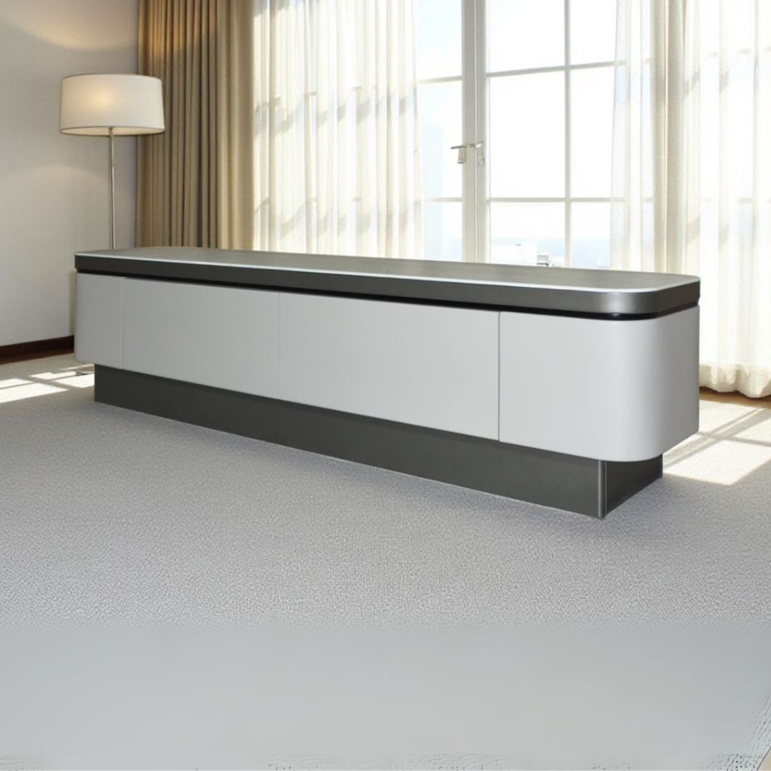 5 33153-HCGY 180cm Hall Cabinet-Grey - Image 1