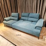 ALEXIS 3 Seater Pet Friendly Push Back Sofa-Blue - Image 3