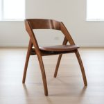 AMELLA Wooden Dining Chair-Medium Brown