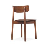 AMIRA Wooden Rattan Dining Chair-Medium Brown - Image 5