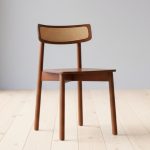 AMIRA Wooden Rattan Dining Chair-Medium Brown