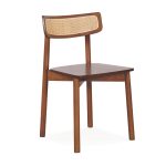 AMIRA Wooden Rattan Dining Chair-Medium Brown - Image 2