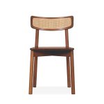 AMIRA Wooden Rattan Dining Chair-Medium Brown - Image 4