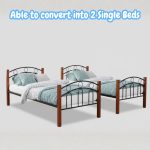 ASTRORIA Wooden Post Metal Bunk Bed-Black - Image 2