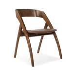 AMELLA Wooden Dining Chair-Medium Brown - Image 4