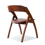 AMELLA Wooden Dining Chair-Medium Brown - Image 2