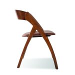 AMELLA Wooden Dining Chair-Medium Brown - Image 3