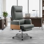 B019 PU High Back Director Chair-Grey