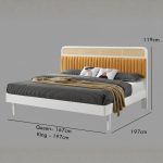 BONSOIR Queen & King Size French Style Bed Frame-White - Image 4