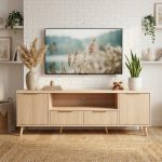 CATIA 180cm 2 Door 2 Drawers TV Cabinet-Natural