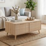 CATIA 2 Drawer Coffee Table-Natural