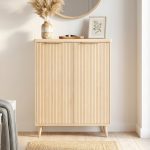 CATIA 80cm Compact Shoe Cabinet-Natural