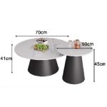 TYLER Sintered Stone Nest Of Coffee Table-Black - Image 4