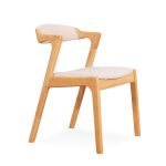 DARA Cushion Seat Wooden Dining Chair-Beech - Image 4