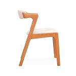 DARA Cushion Seat Wooden Dining Chair-Medium Brown - Image 2
