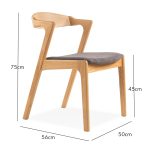 DARA Wooden Dining Chair-Beech - Image 5