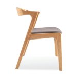 DARA Wooden Dining Chair-Beech - Image 2