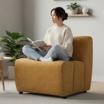 ELVA 1 Seater Sofa-Tumeric