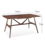 EMILY 150x90cm Dining Table-Medium Brown - Image 3