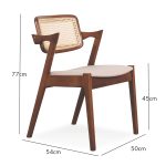 GOVIN Wooden Dining Chair-Medium Brown - Image 4