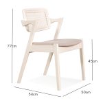 GOVIN Wooden Dining Chair-Ivory - Image 5