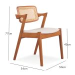 GOVIN Wooden Dining Chair-Light Walnut - Image 2