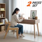 [Package] HIRANO 2 In 1 Study Set-Oak