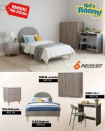 [Package] ALISA Single Size 6 Pieces Bedroom Set-Grey - Image 3