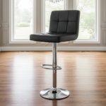 ISOBEL 24" PU Bar Chair-Black