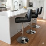 ISOBEL 24" PU Bar Chair-Black - Image 2