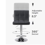 ISOBEL 24" PU Bar Chair-Black - Image 7