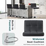 ISOBEL 24" PU Bar Chair-Black - Image 6