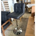 ISOBEL 24" PU Bar Chair-Black - Image 5