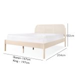 IVORY Queen & King Size French Style Bed Frame-White - Image 5