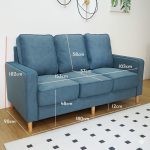 JAECOO 3 Seater Pet Friendly Sofa-Blue - Image 6