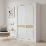 JARDIN 4x6 French Style Sliding Door Wardrobe-White