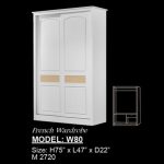 JARDIN 4x6 French Style Sliding Door Wardrobe-White - Image 2