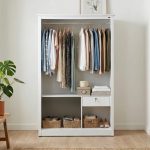 JARDIN 4x6 French Style Sliding Door Wardrobe-White - Image 3