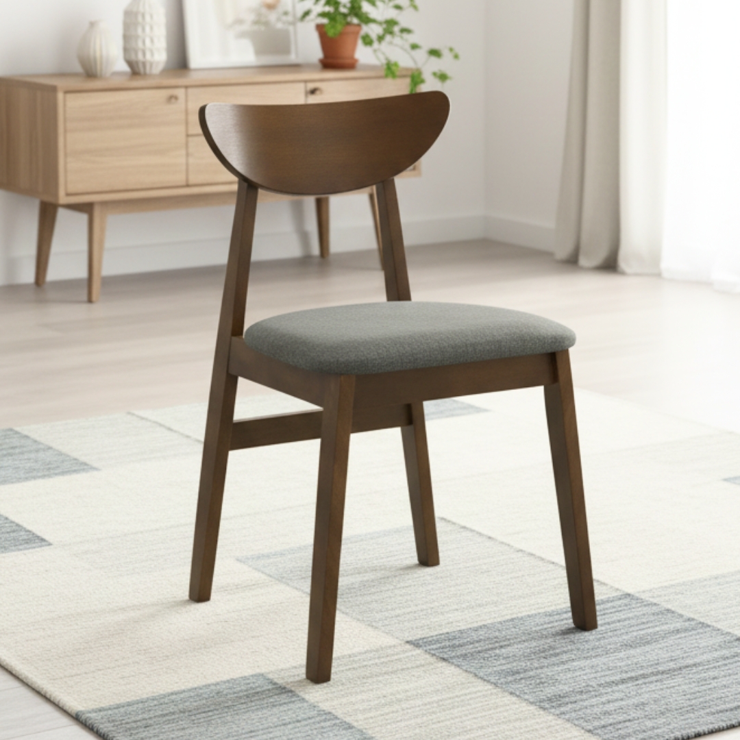 JASWAY CHAIR WLT-1 JASWAY Dining Chair-Walnut - Image 1